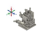 Manual 6-axis Optical Fiber Alignment Stage Unit / DAU-080M-L